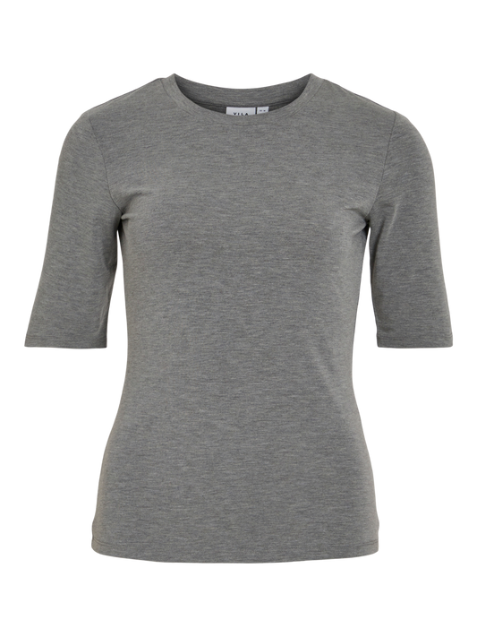 VIAUREILA Top - Medium Grey Melange